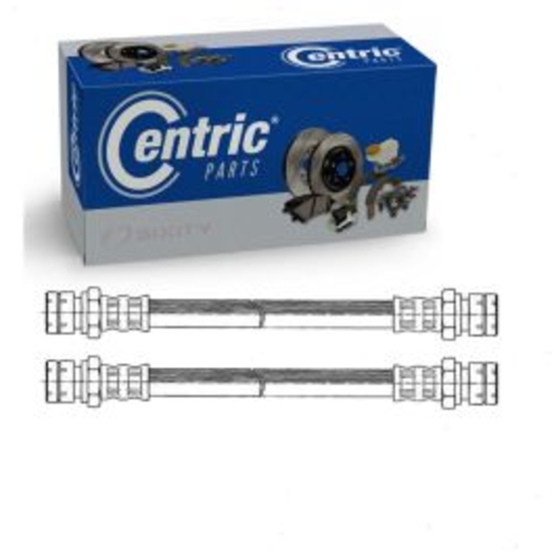 2 pc Centric Premium Front Brake Hydraulic Hoses for 1971-1973 Volkswagen 411