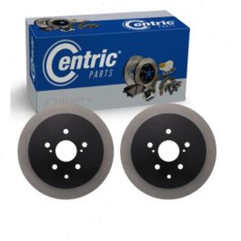 2 pc Centric Premium Rear Disc Brake Rotors for 2014-2019 Toyota Highlander