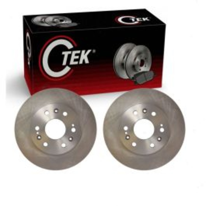 2 pc Centric CTEK Front Disc Brake Rotors for 2005-2018 GMC Sierra 1500