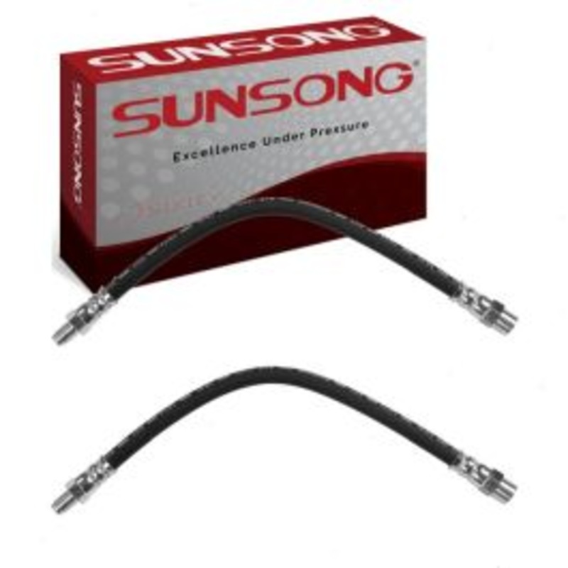 2 pc Sunsong Rear Brake Hydraulic Hoses for 1981-1985 Mercedes-Benz 380SL