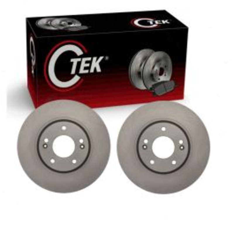 2 pc Centric CTEK Front Disc Brake Rotors for 2012-2018 Kia Forte5 2.4L L4