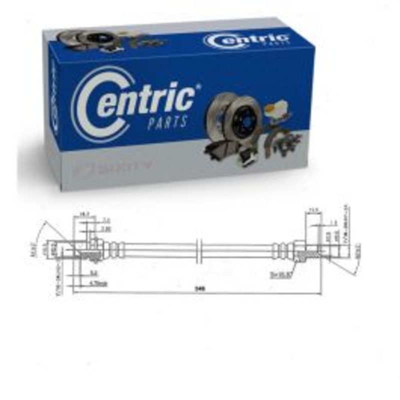 Centric Premium Rear Forward Brake Hydraulic Hose for 1980-1983 Ford F-800