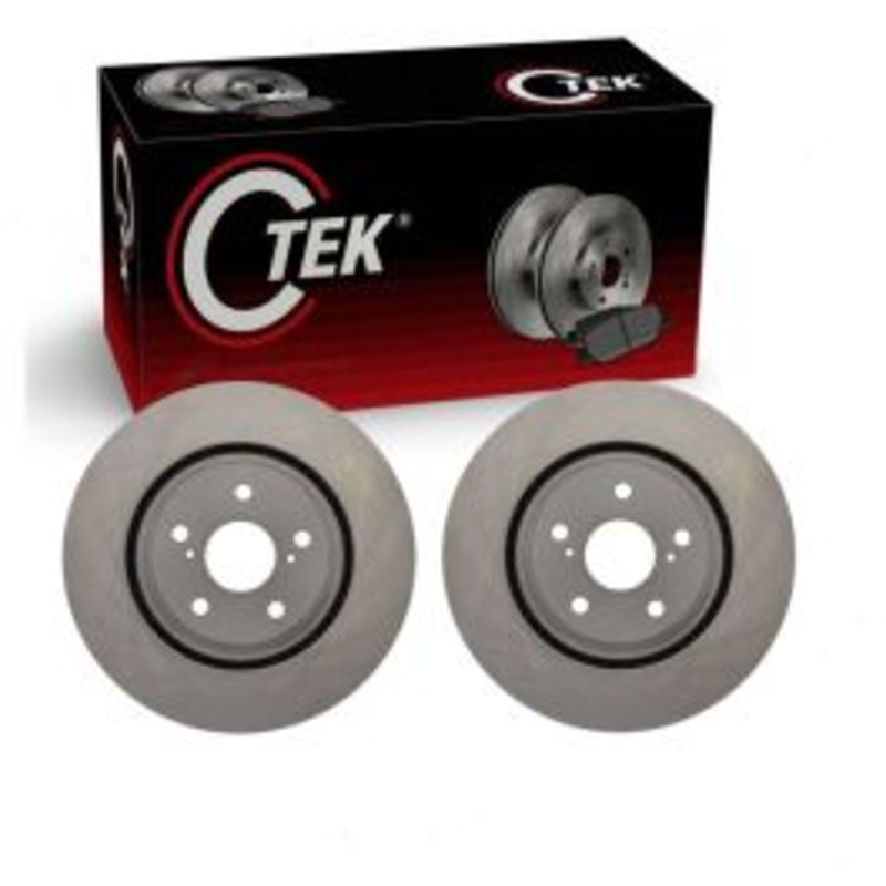 2 pc Centric CTEK Front Disc Brake Rotors for 2015-2020 Lexus NX300h