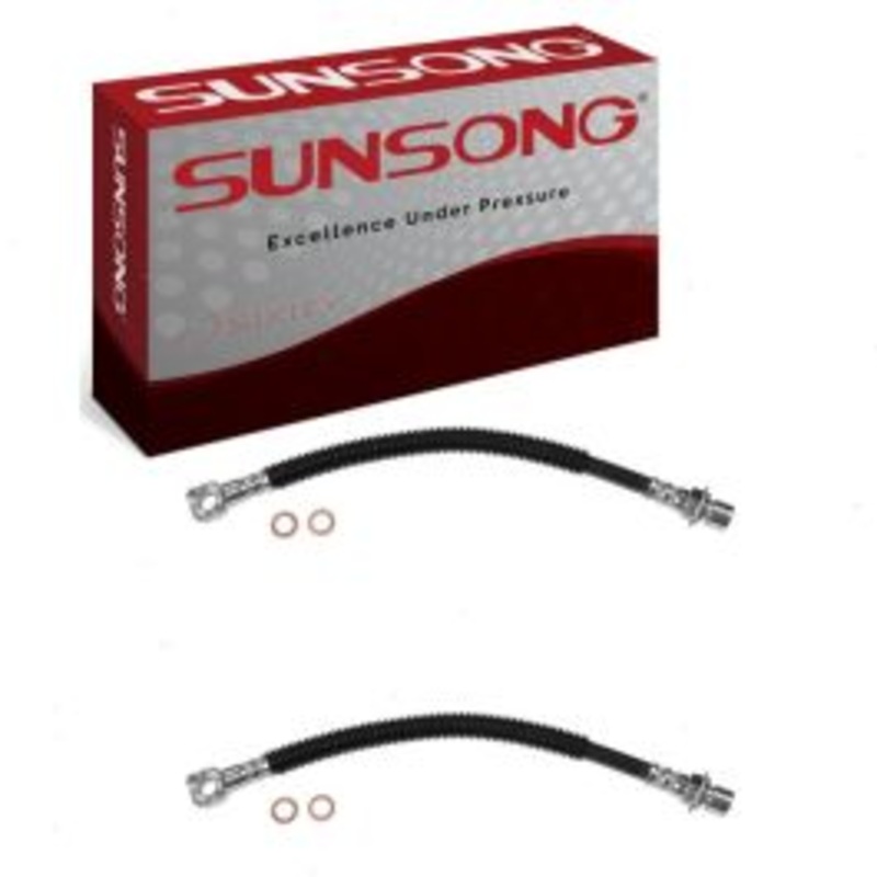2 pc Sunsong Front Brake Hydraulic Hoses for 1992-1997 GMC Jimmy 4.3L V6