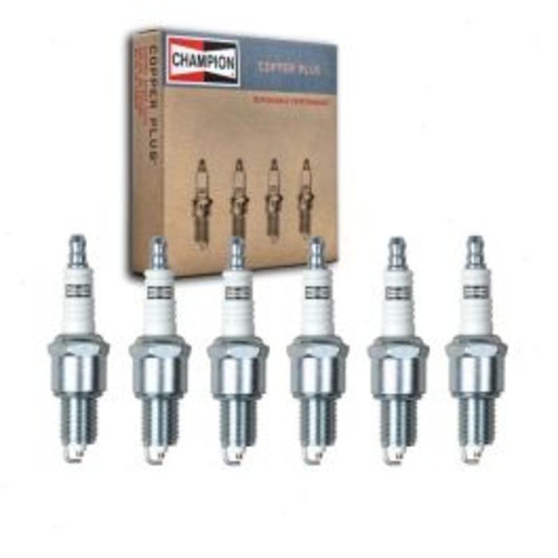 6 pc Champion Copper Plus Spark Plugs for 1972-1974 AM General DJ5 3.8L 4.2L L6