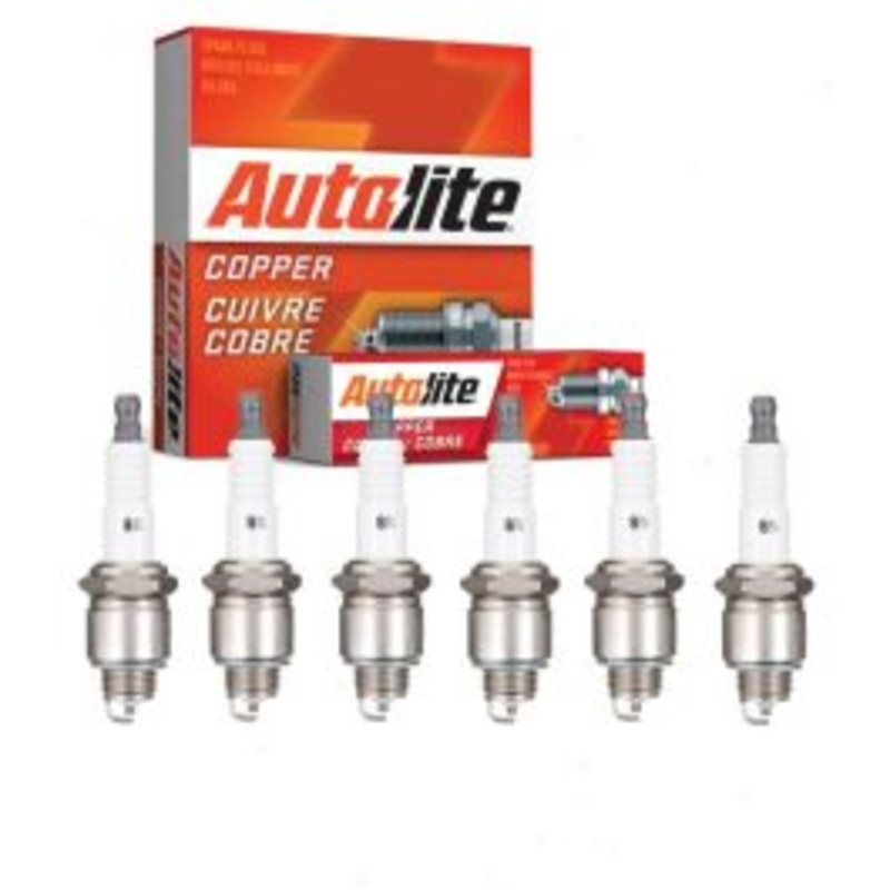 6 pc Autolite Copper Core Spark Plugs for 1966-1971 Jeep CJ6 3.7L V6