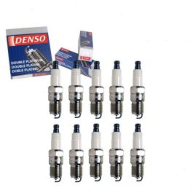 10 pc DENSO Double Platinum Spark Plugs for 1997-1999 Ford Econoline Super Duty 6.8L V10