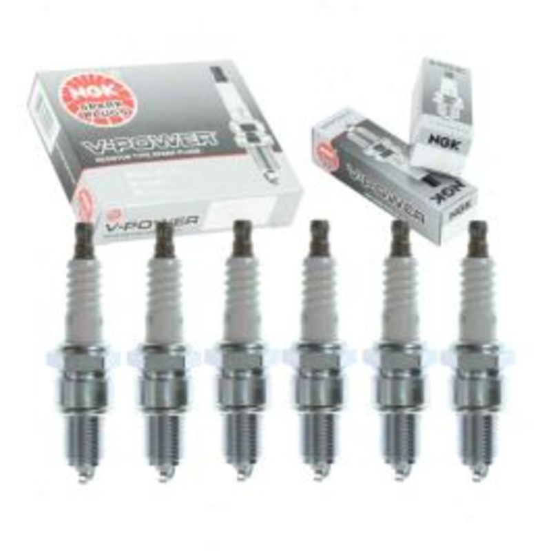 6 pc NGK V-Power Spark Plugs for 1989-1990 Mitsubishi Sigma 3.0L V6