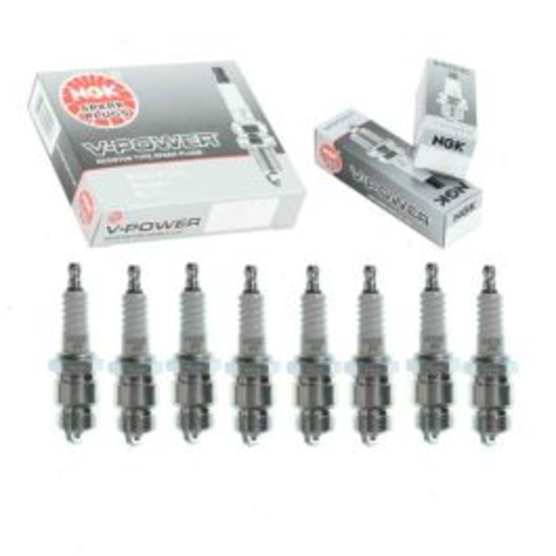 8 pc NGK V-Power Spark Plugs for 1955-1974 Ford Ranch Wagon 4.3L 4.4L 4.7L 4.8L 5.0L 5.4L 5.8L 6.4L 6.6L 7.0L V8