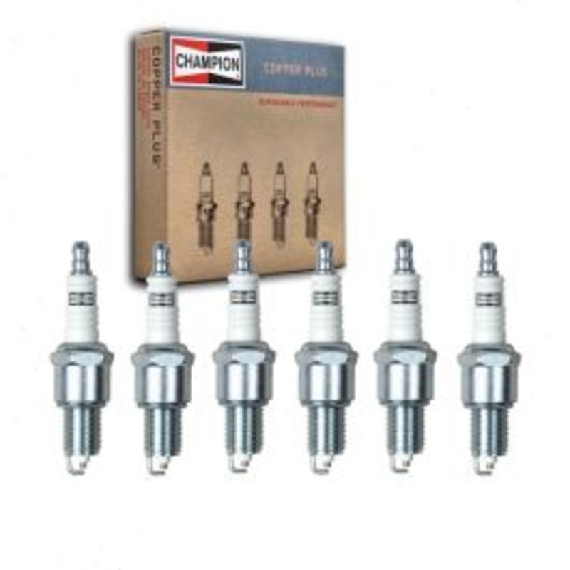 6 pc Champion Copper Plus Spark Plugs for 1971-1974 Dodge B100 Van 3.2L 3.7L L6