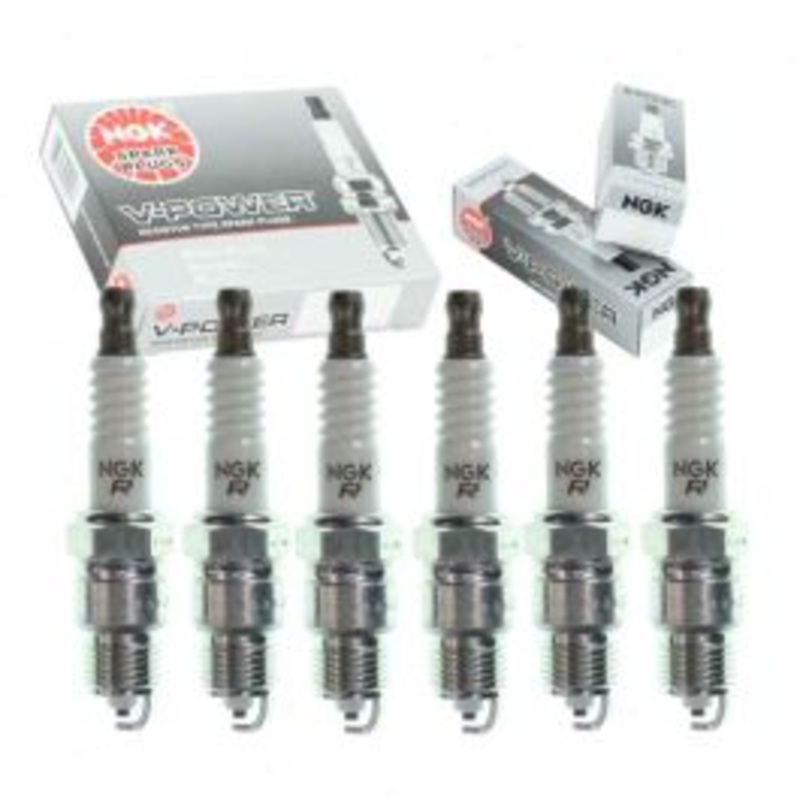 6 pc NGK V-Power Spark Plugs for 1971 GMC P35 P3500 Van 4.1L L6