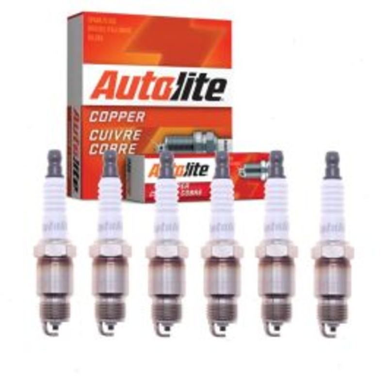 6 pc Autolite Copper Core Spark Plugs for 1977-1980 Dodge B200 3.7L L6