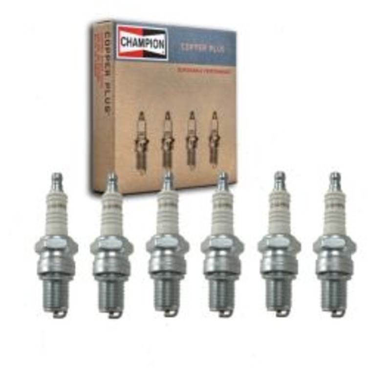 6 pc Champion Copper Plus Spark Plugs for 1965 GMC B3500 5.7L V6