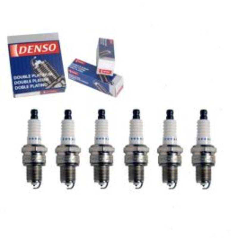 6 pc DENSO Double Platinum Spark Plugs for 1982-1988 BMW 528e 2.7L L6