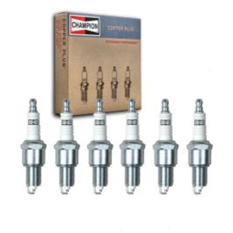6 pc Champion Copper Plus Spark Plugs for 1960-1974 Plymouth Valiant 2.8L 3.2L 3.7L L6