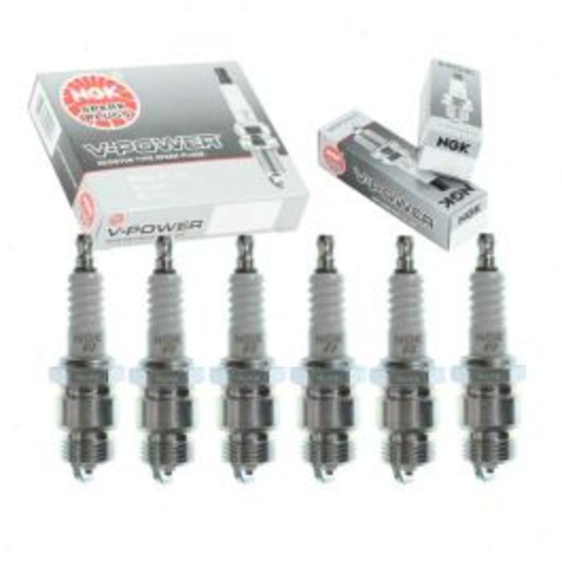 6 pc NGK V-Power Spark Plugs for 1975-1986 Ford E-250 Econoline 4.9L L6