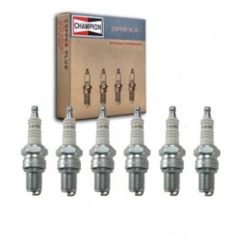 6 pc Champion Copper Plus Spark Plugs for 1966 Fargo D110 Pickup 3.7L L6