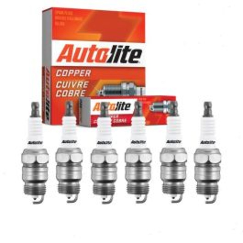 6 pc Autolite Copper Core Spark Plugs for 1955-1956 Ford Customline 3.6L L6