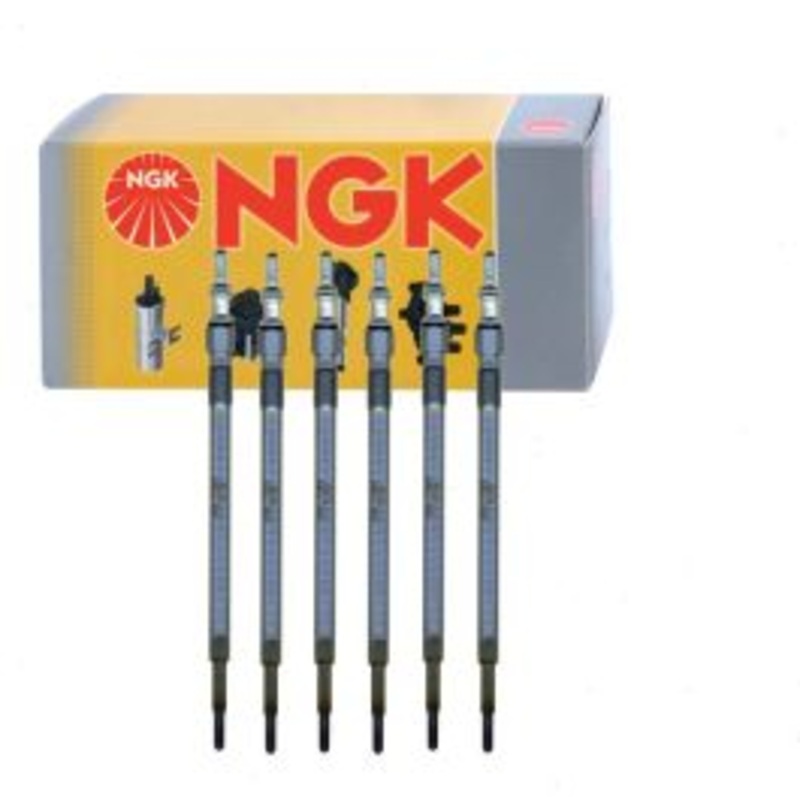 6 pc NGK Glow Diesel Glow Plugs for 2013-2020 Freightliner Sprinter 2500 3.0L V6