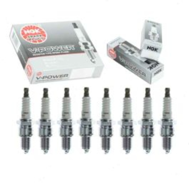 8 pc NGK V-Power Spark Plugs for 1975-1989 Dodge W100 5.2L 5.9L V8