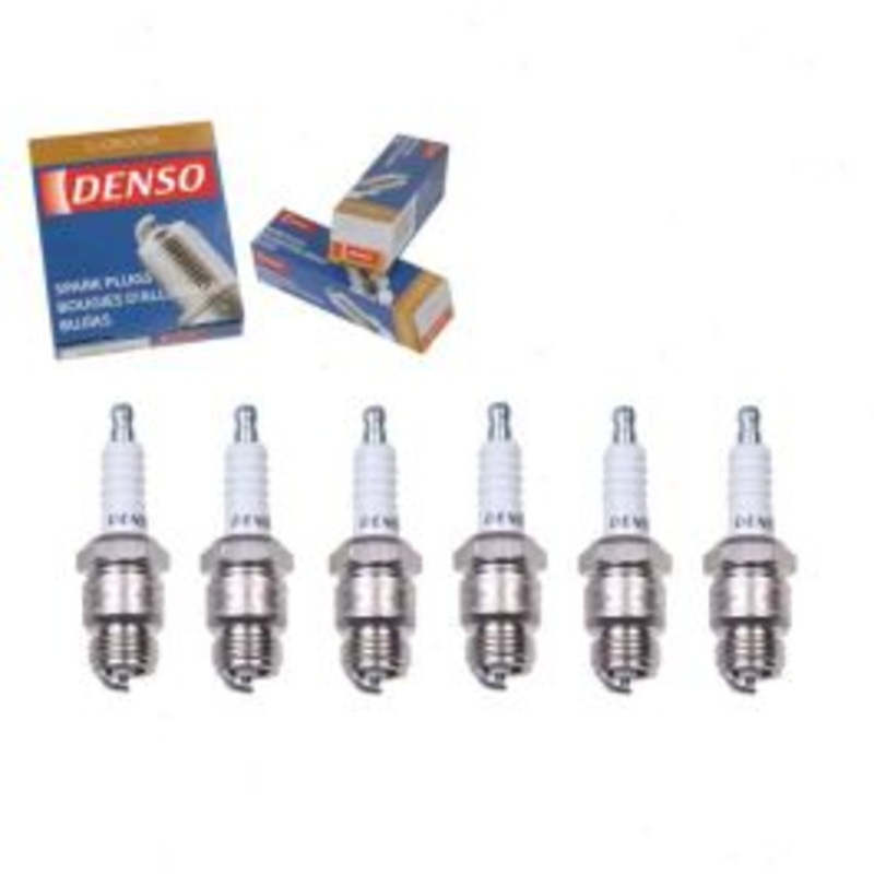 6 pc DENSO Standard U-Groove Spark Plugs for 1972-1974 Ford Gran Torino 4.1L L6