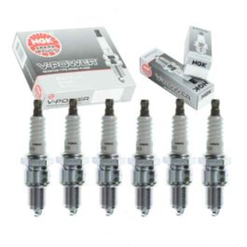 6 pc NGK V-Power Spark Plugs for 1967 GMC P25 P2500 Van 4.1L L6