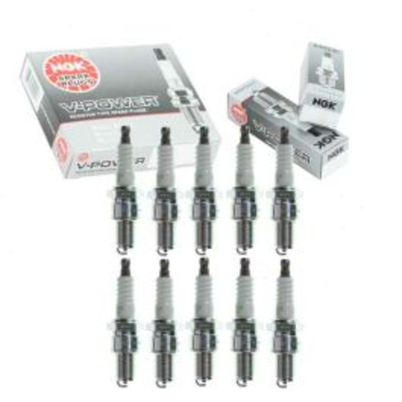10 pc NGK V-Power 7548 BR9EYA Spark Plugs