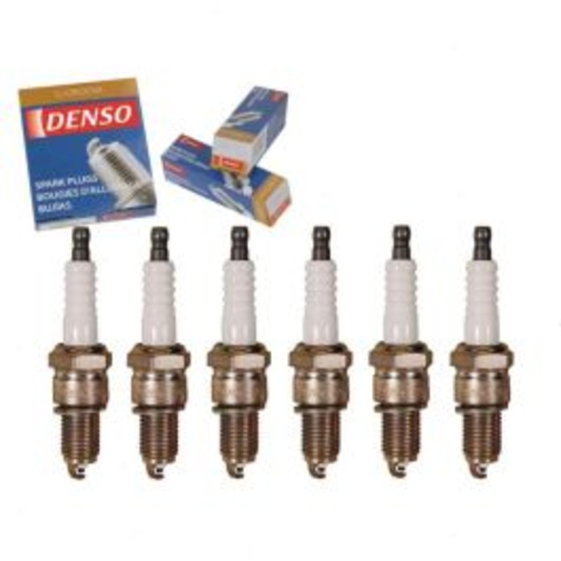 6 pc DENSO Standard U-Groove Spark Plugs for 1971 International Scout II 3.8L L6