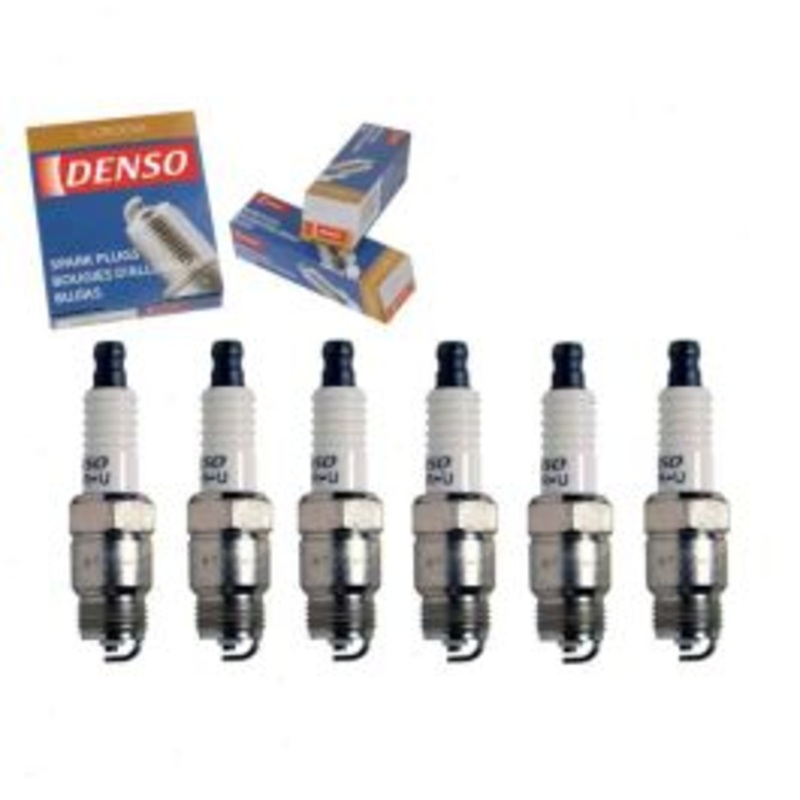 6 pc DENSO Standard U-Groove Spark Plugs for 1975-1977 Dodge D100 3.7L L6