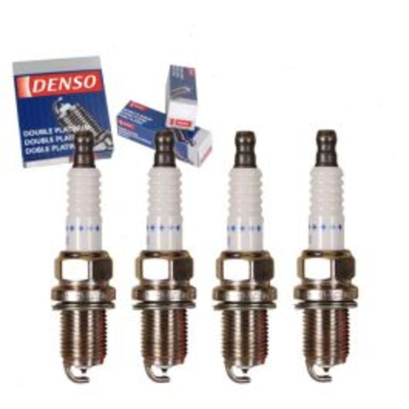 4 pc DENSO Double Platinum Spark Plugs for 1990-1991 Mazda 323 1.8L L4