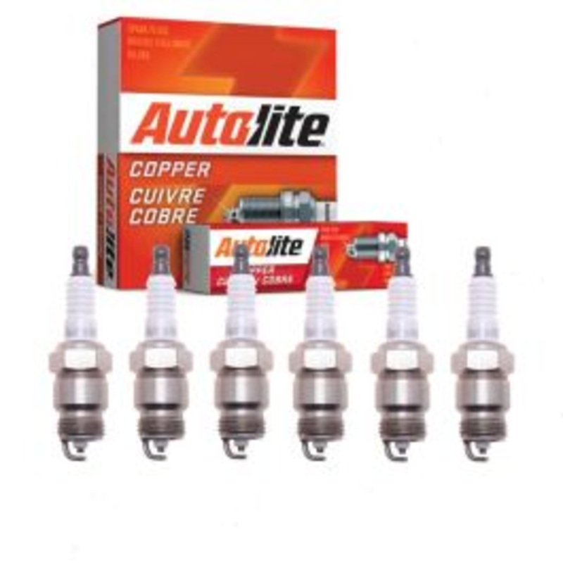 6 pc Autolite Copper Core Spark Plugs for 1975-1986 Ford E-150 Econoline 4.9L L6