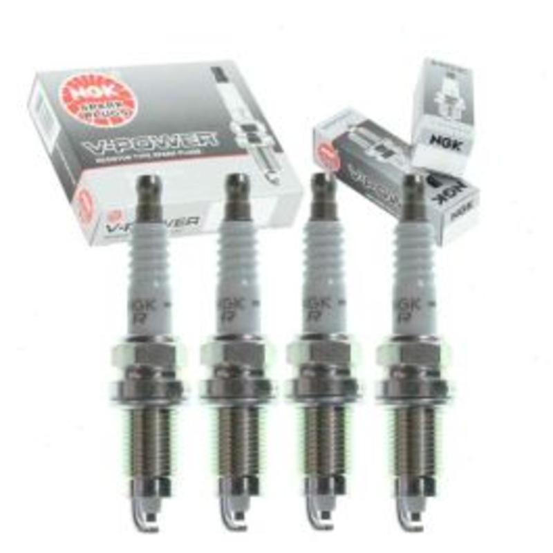 4 pc NGK V-Power Spark Plugs for 1986-1987 Jeep Wagoneer 2.5L L4