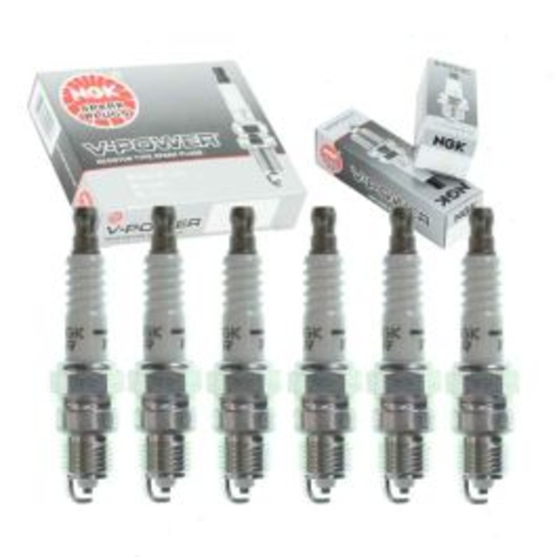 6 pc NGK V-Power Spark Plugs for 1987 GMC R1500 4.3L V6