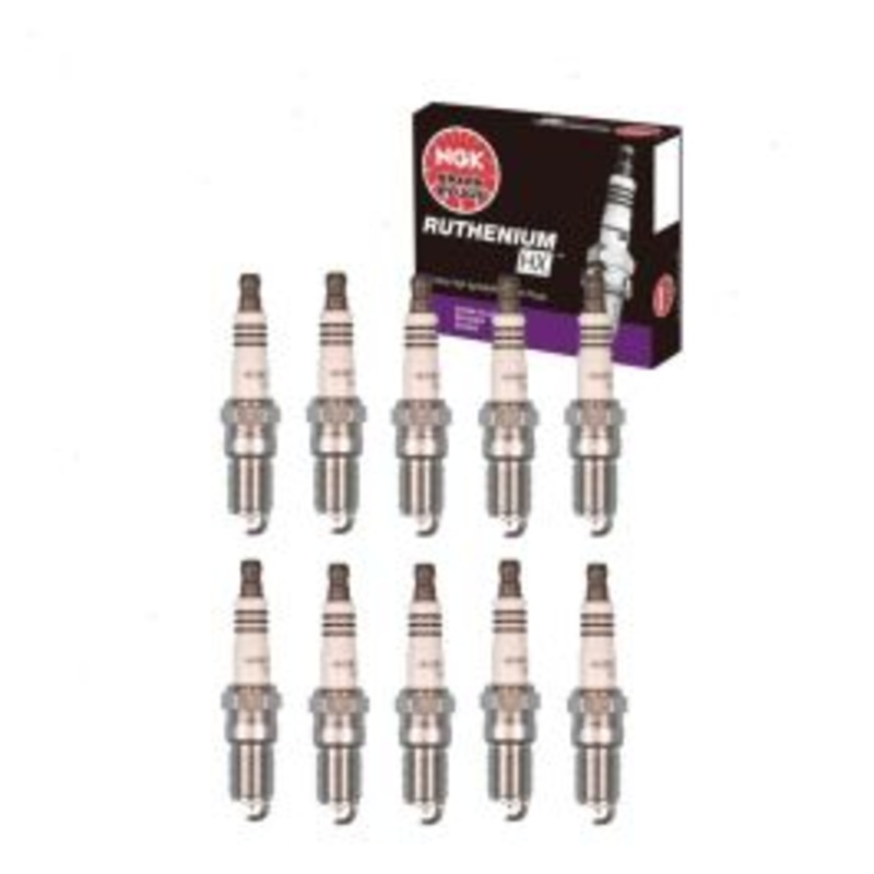10 pc NGK Ruthenium HX Spark Plugs for 1999-2004 Ford F-350 Super Duty 6.8L V10