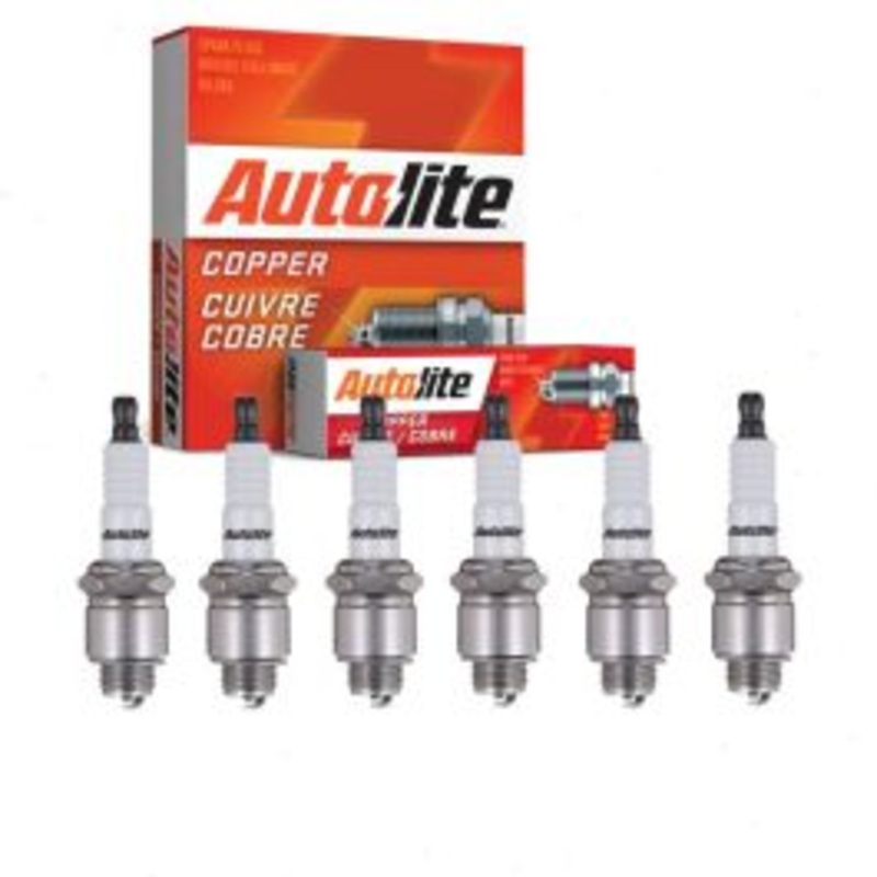 6 pc Autolite Copper Core Spark Plugs for 1942 Dodge Custom Series D-22 3.6L 3.8L L6