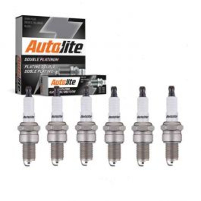 6 pc Autolite Double Platinum Spark Plug for 1973-1974 Dodge CB300 3.7L L6