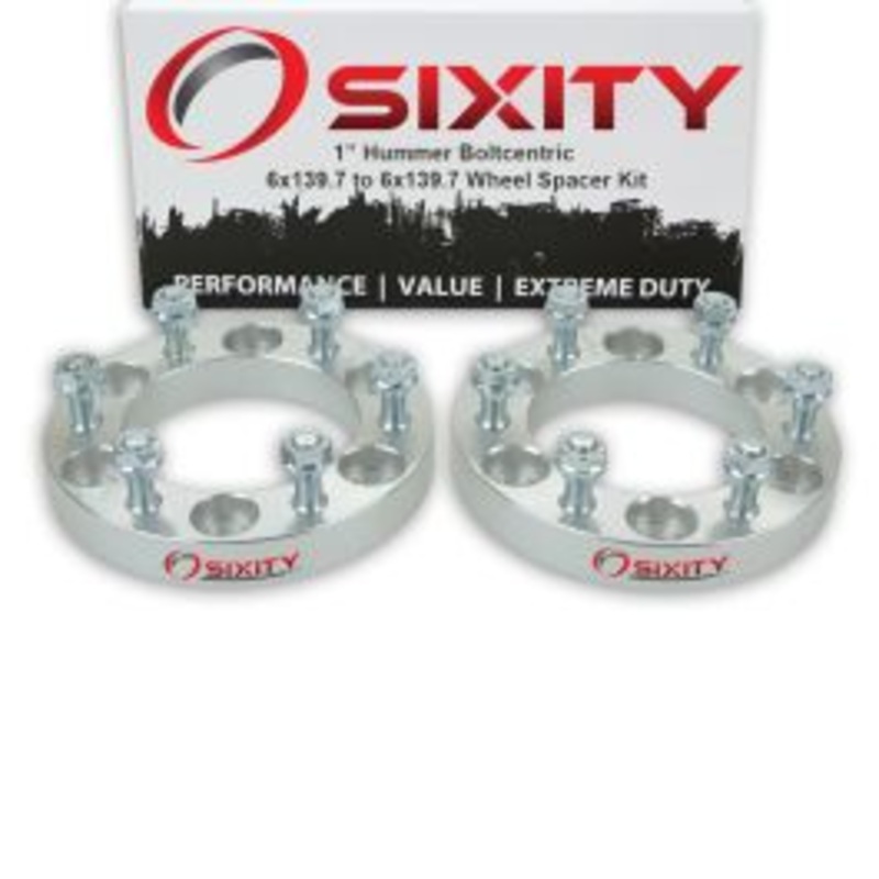 Sixity 2 pc 1" Thick Wheel Spacers - Hummer H3 Truck SUV - 6x139.7mm
