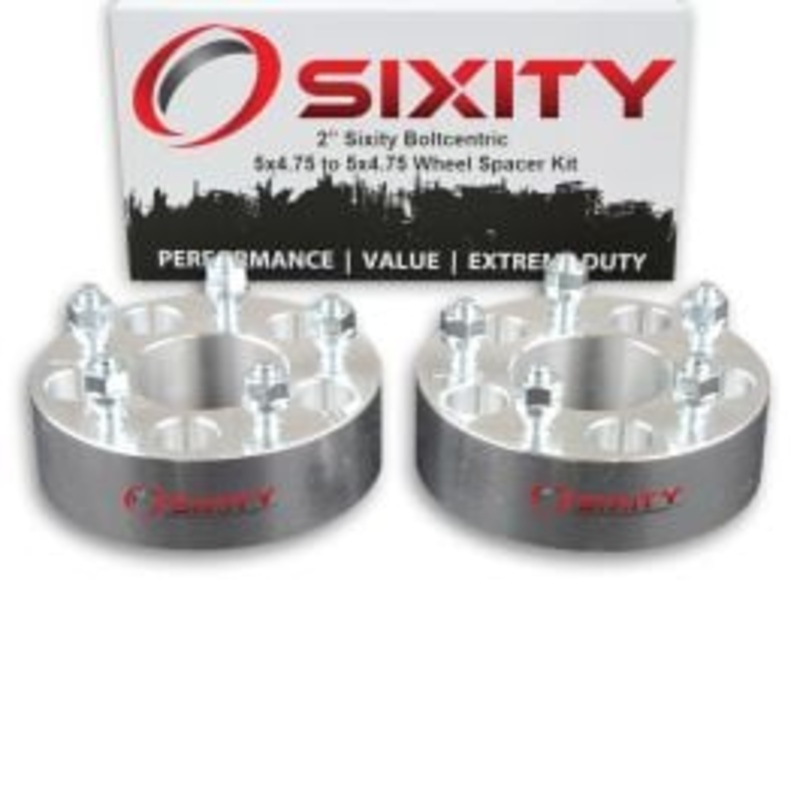 Sixity 2 pc 2" Inch Thick 5x4.75 Wheel Spacers M12x1.5mm 1.25in Studs Lugs
