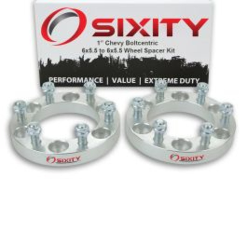 Sixity 2 pc 1" Thick Wheel Spacers - Chevy Blazer C2500 K1500 K2500 Suburban 1500 - 6x5.5