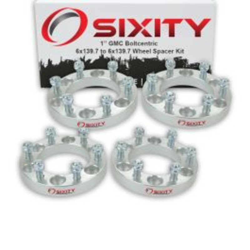 Sixity 4 pc 1" Thick Wheel Spacers - GMC Jimmy K1500 Suburban Safari Sierra Denali - 6x139.7mm