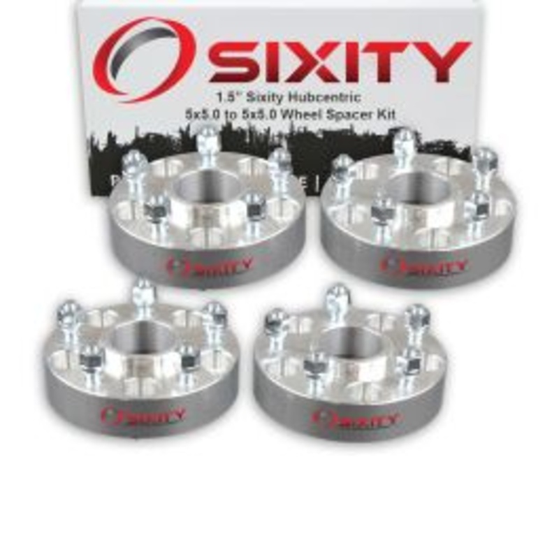 Sixity 4 pc 1.5" Inch Thick 5x5.0 Wheel Spacers 1/2-20tpi 1.25in Hubcentric