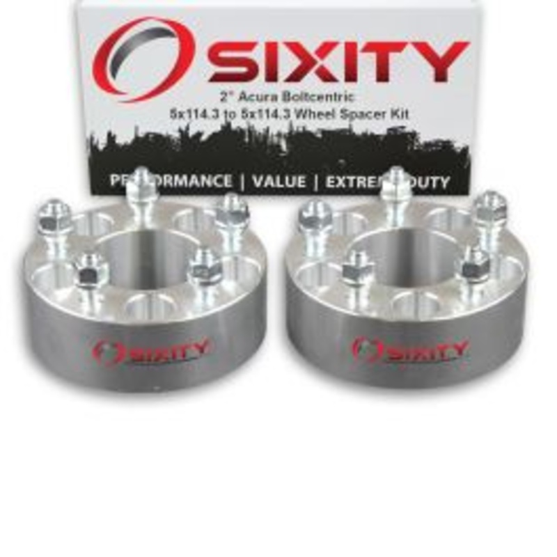 Sixity 2 pc 2" Thick Wheel Spacers - Acura CL Integra MDX RSX - 5x114.3mm