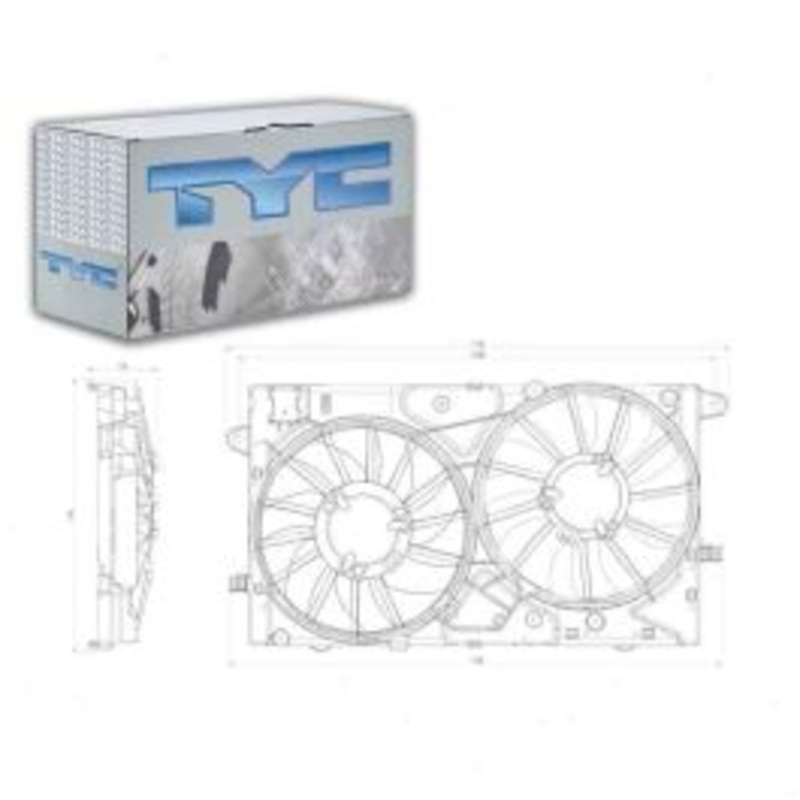 TYC 622850 Dual Radiator & Condenser Fan Assembly