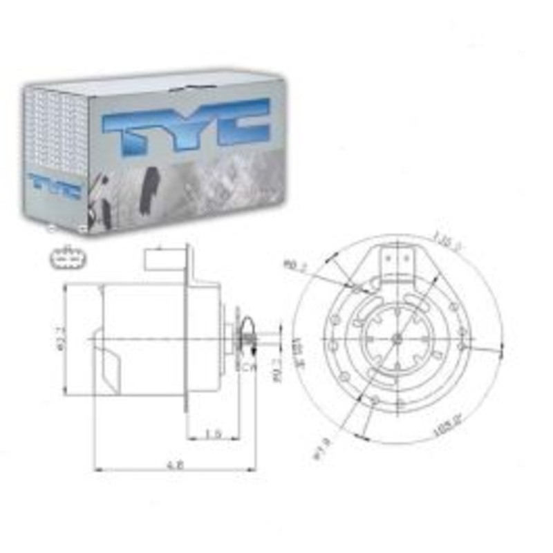 TYC Right Engine Cooling Fan Motor for 1992-1999 Buick LeSabre