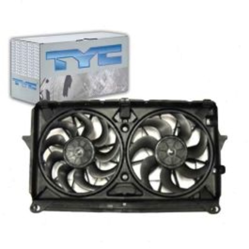 TYC Dual Radiator & Condenser Fan Assembly for 2007-2014 GMC Sierra 2500 HD 6.0L 6.6L V8