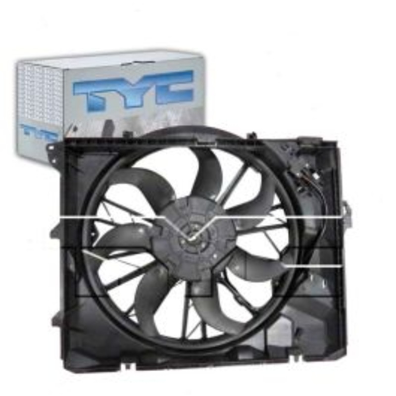 TYC Dual Radiator & Condenser Fan Assembly for 2008-2013 BMW 128i