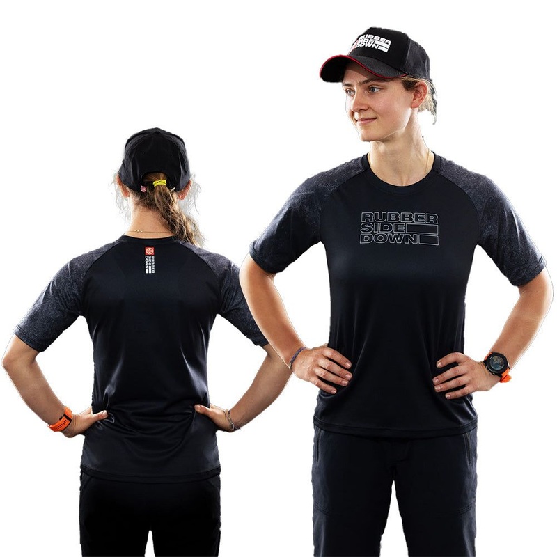 Rubber Side Down Women's Vapor Short Sleeve Jersey - Women's XS - Black Haze