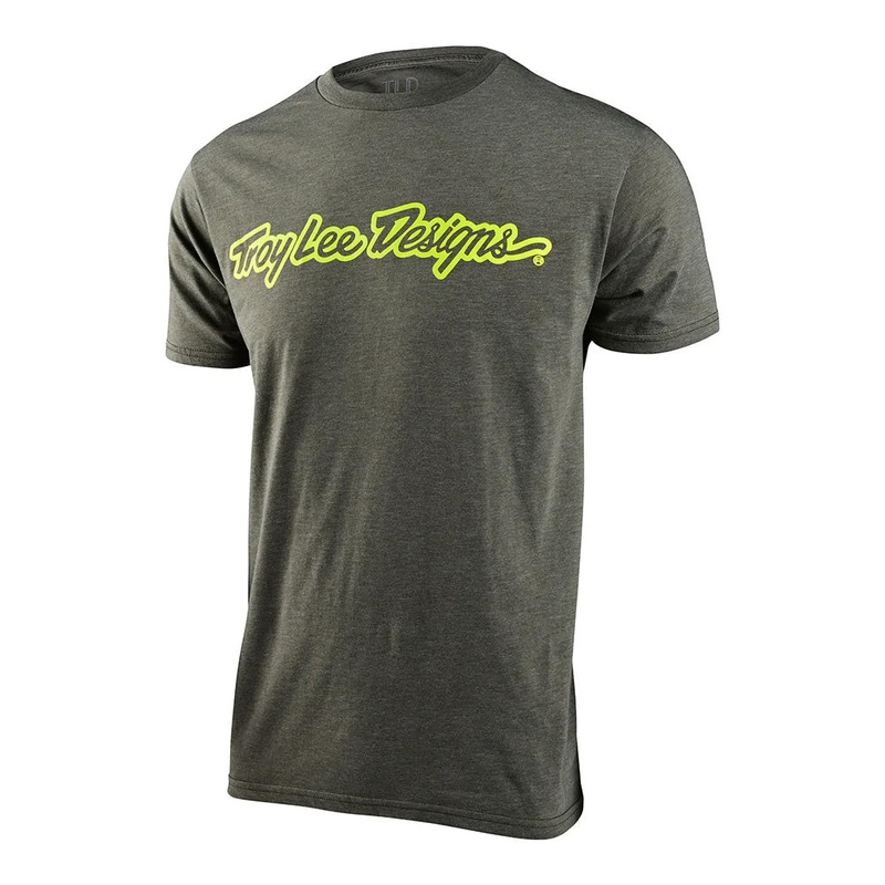 TLD Signature Tee - L - Olive Heather
