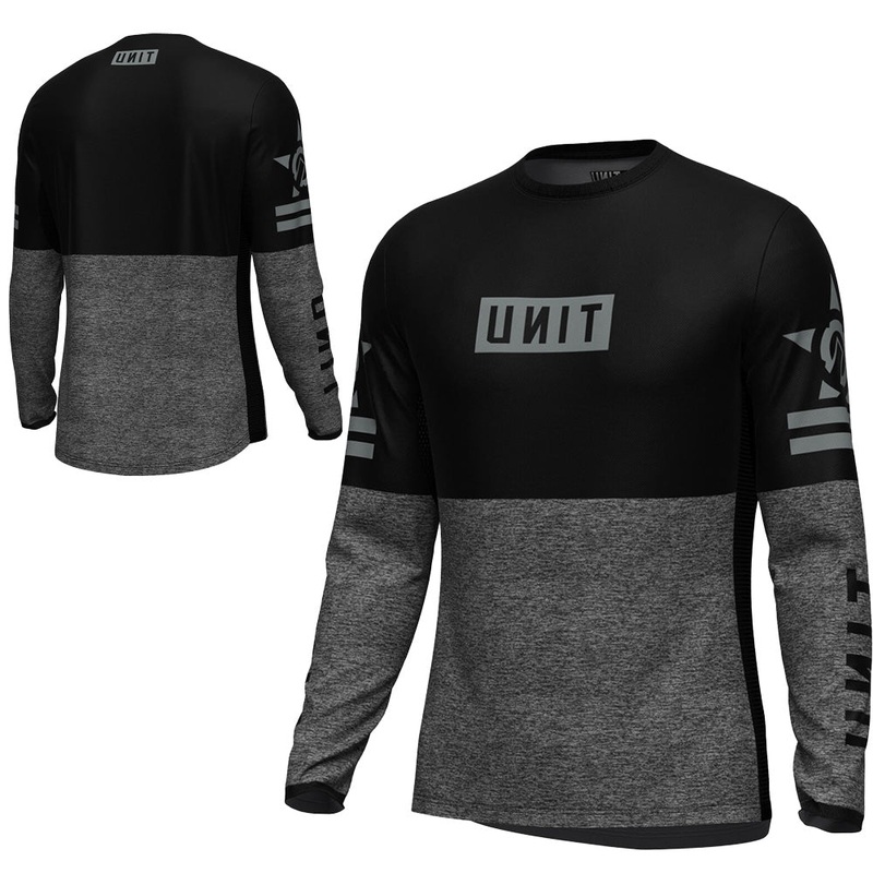 Unit Dual Mens Long Sleeve Jersey - 2XL - Black