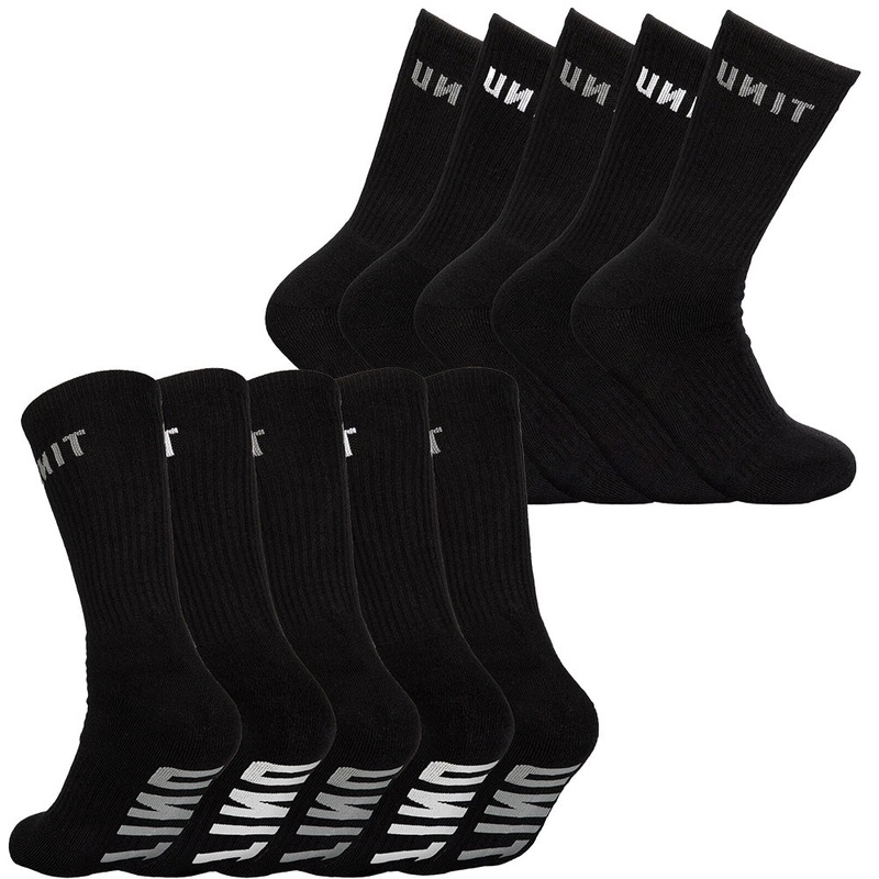 Unit Respond 5-Pack Bamboo Crew Socks - US 11 to 14 - Black - Multi